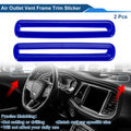2X Air Condition Outlet Vent Trim Cover Frame for Dodge Challenger (2015–2023) Blue