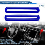2X Air Condition Outlet Vent Trim Cover Frame for Dodge Challenger (2015–2023) Blue