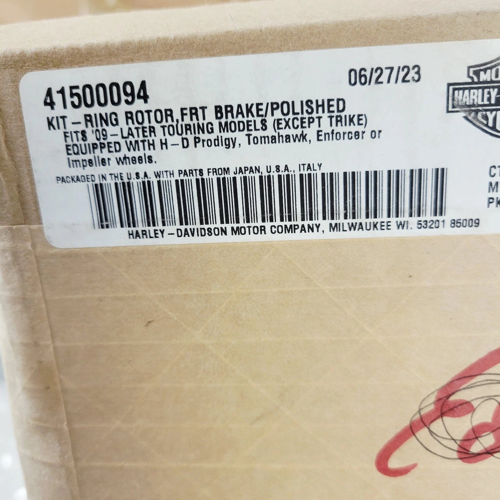 Polished Chrome Front Brake Rotor for Harley-Davidson Touring (2009–Present) 41500094