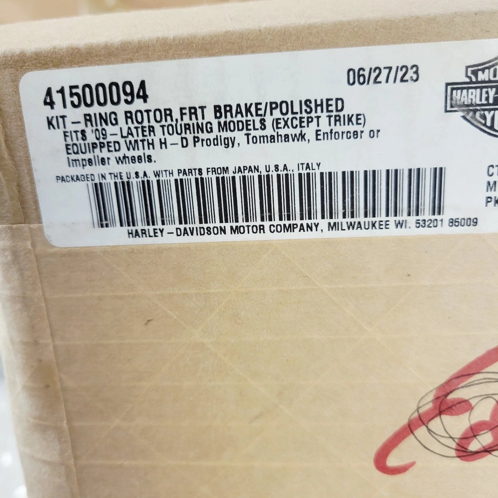 Polished Chrome Front Brake Rotor for Harley-Davidson Touring (2009–Present) 41500094