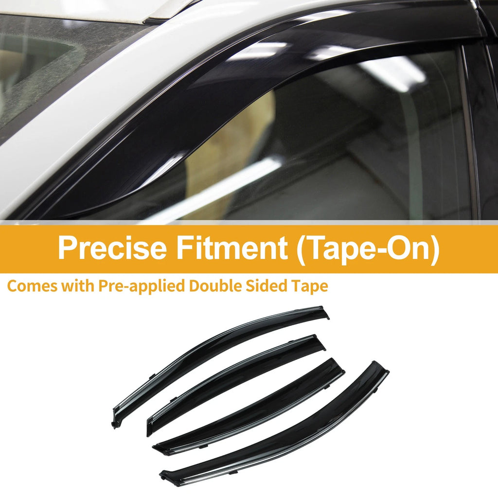 Set of 4 Window Deflectors for Hyundai Accent Sedan (2012–2017)