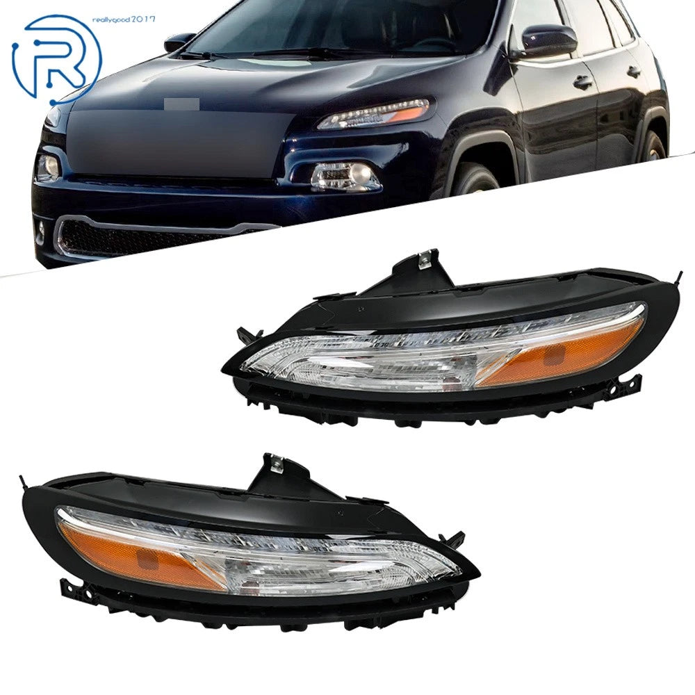 Set of 2 LED Headlights for Jeep Cherokee (2014–2018)