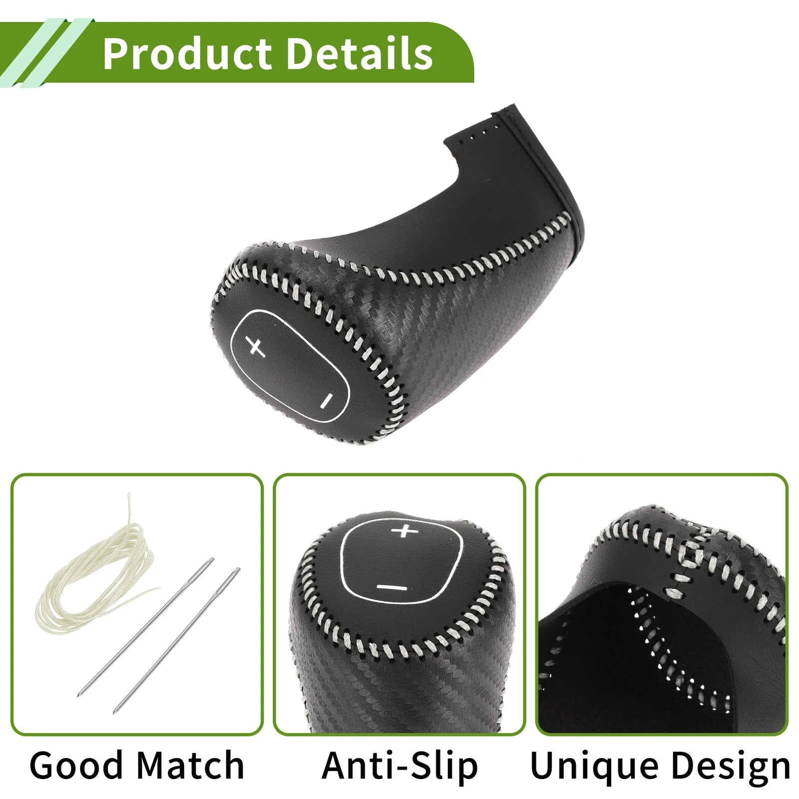 Gear Shift Knob Cover for Chevrolet Malibu (2016–2020) Black Carbon Fiber