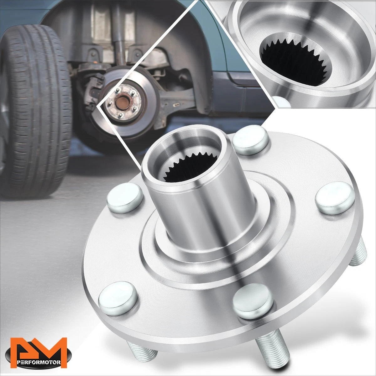 Set of 2 Wheel Hubs for Nissan Altima 2.5L (2002–2006) 5 Studs