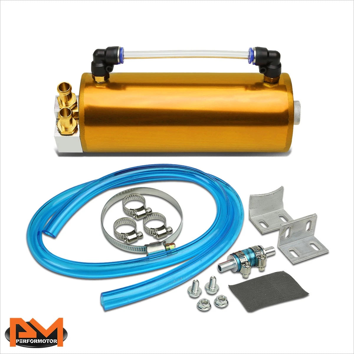 Aluminum Oil Catch Reservoir Tank for Racing Engine (with Hose & Indicator)