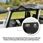 Convertible Soft Top for Jeep YJ Wrangler (1987–1995) Black