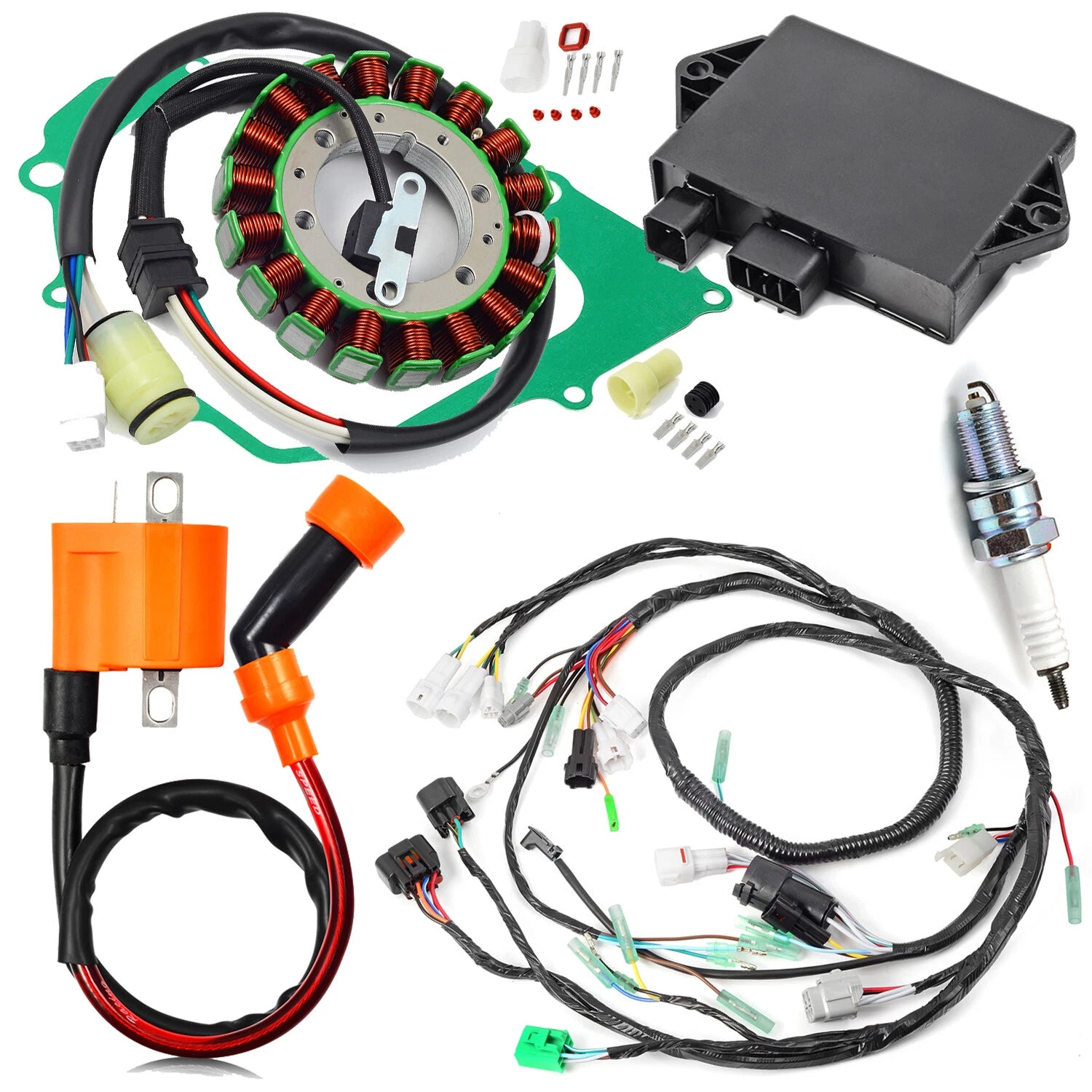 Wire Harness Ignition Coil CDI Stator & Gasket for Yamaha Warrior YFM350X (2002–2004)