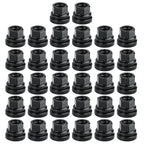 Set of 32 M14x2.0 Lug Nuts for Ford F-250 F-350 (1999–2002) Black Flat Washer
