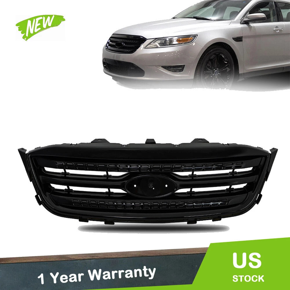 Front Upper Bumper Grille for Ford Taurus (2010–2012) Gloss Black