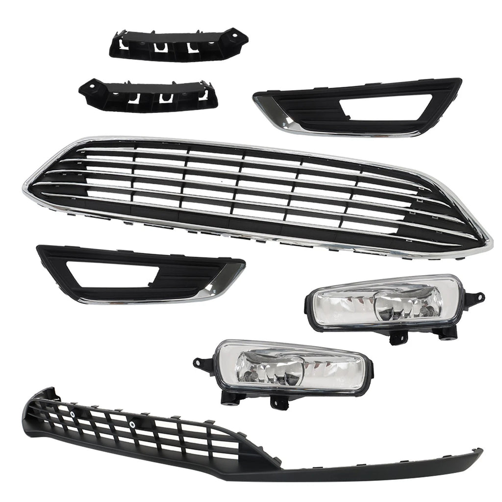 Chrome Grille Set for Ford Focus (2015–2018) W/Fog Light