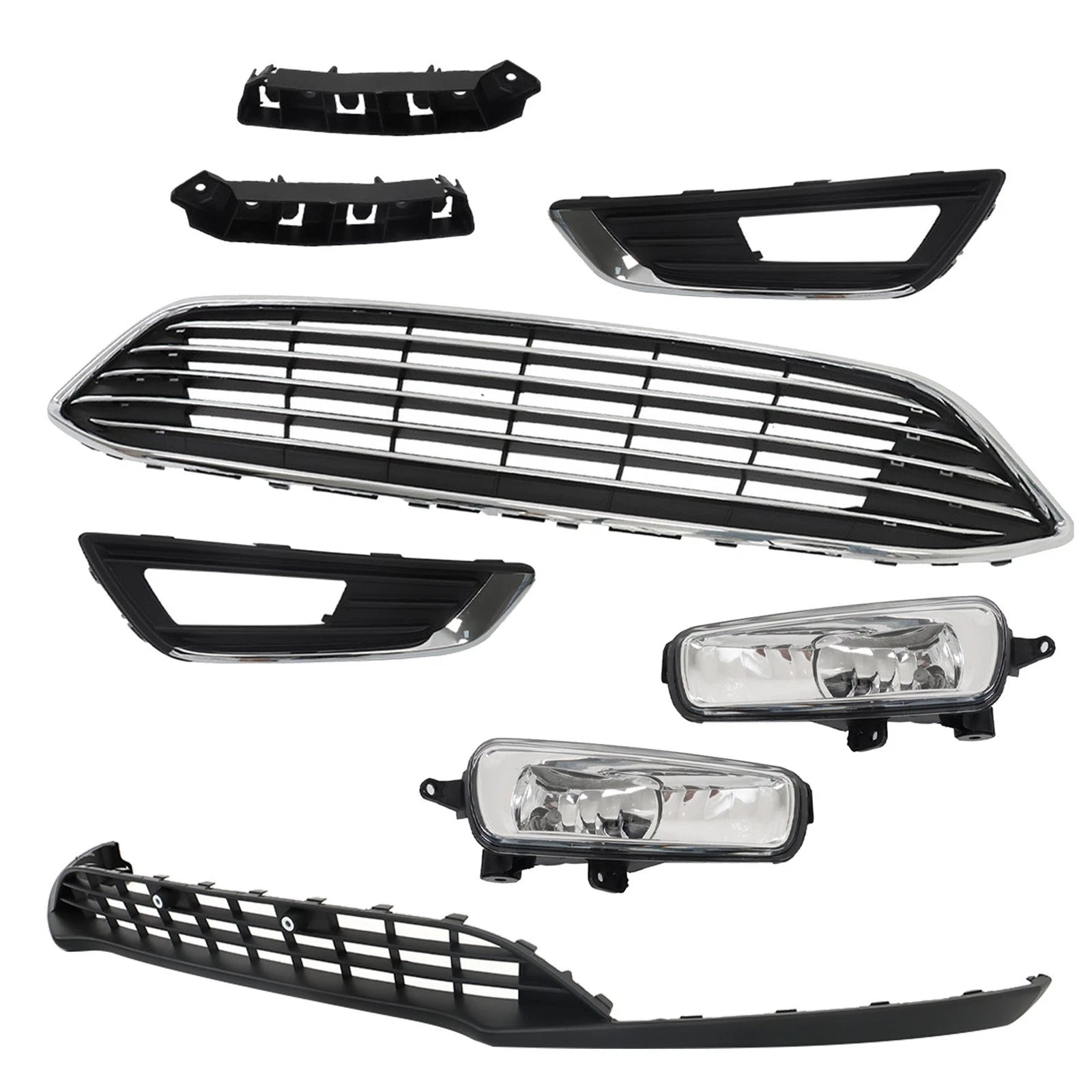 Chrome Grille Set for Ford Focus (2015–2018) W/Fog Light
