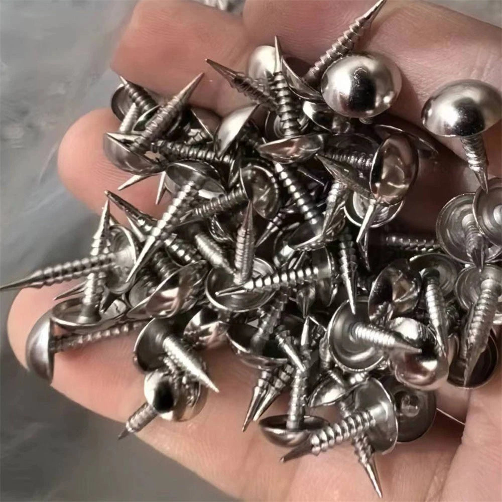 100Pcs Upholstery Nails Tacks for Furniture Decor (Silver)