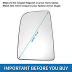 Heated Left Upper Side Mirror Glass for VW CRAFTER, MERCEDES (2006-2017)