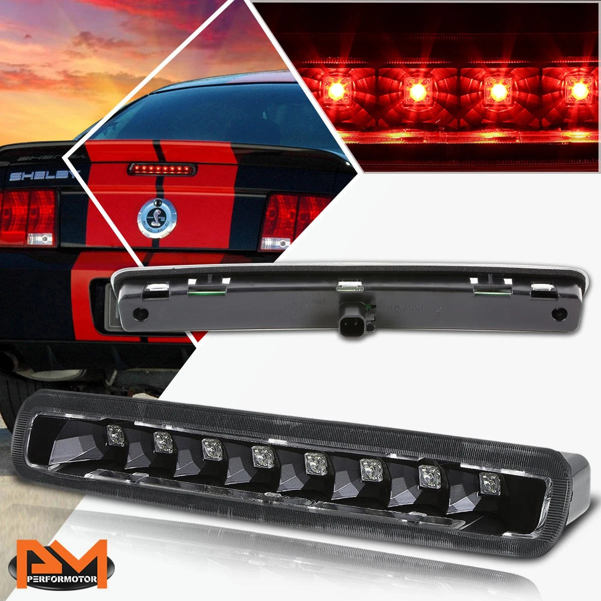 Full LED Third Tail Brake Light for Ford Mustang (2005–2009)