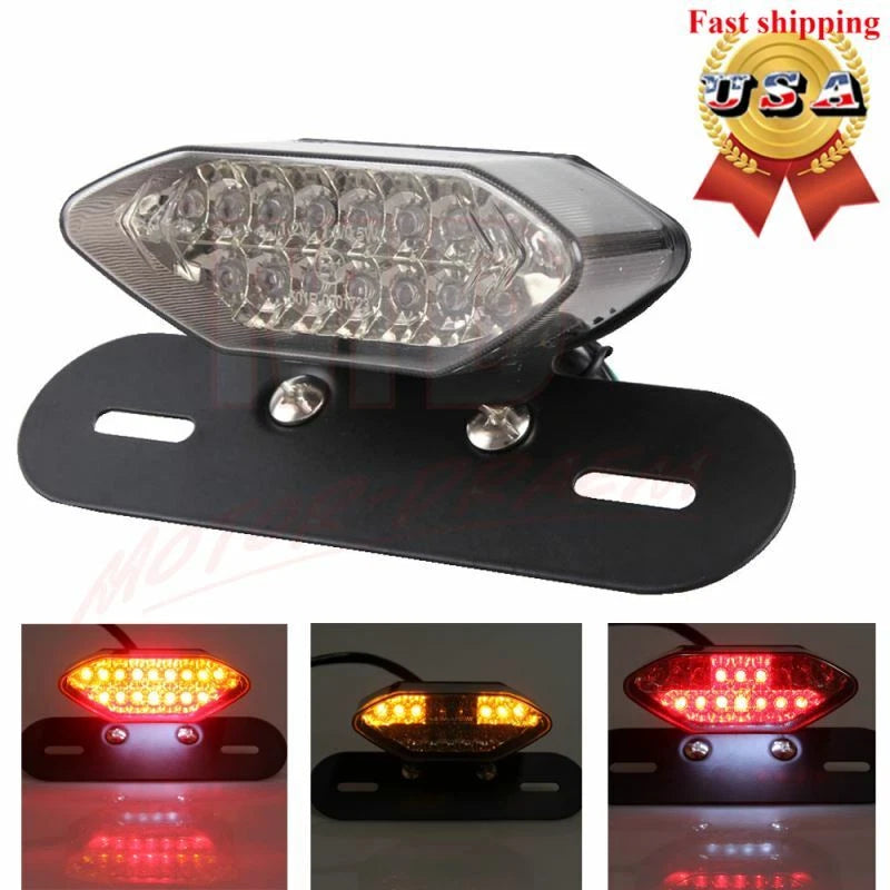 LED Stop Brake License Plate Tail Light for Universal Motorcycle (All Years)