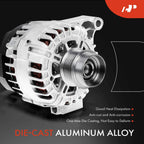 Alternator for Pontiac G6 (2006–2007) 3.9L V6 12V Clockwise 6-Groove