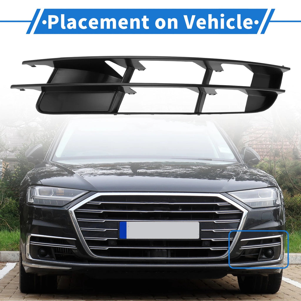1pc Front Left Fog Light Grill for Audi Q7 (2007–2009) No. 4L0807681 ABS Black