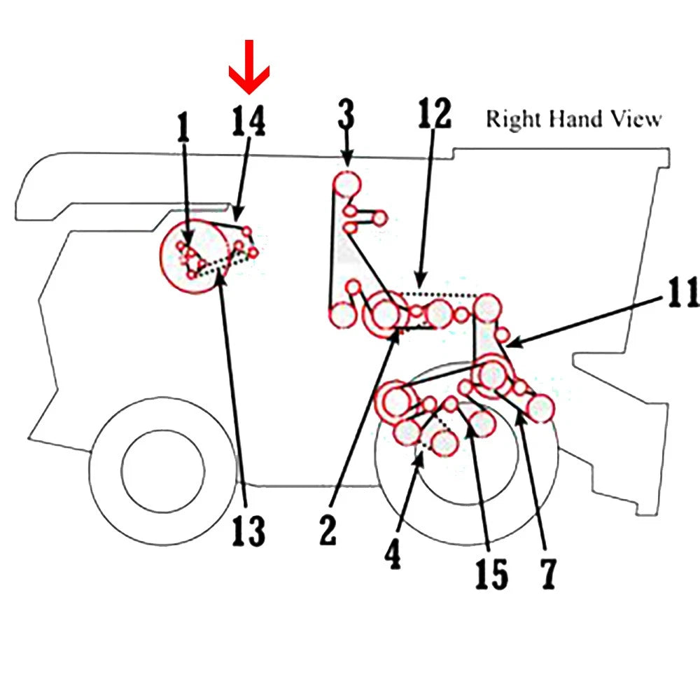 Screen Side Rotary Screen Drive Belt for John Deere Combine (AMH157105, H157105)