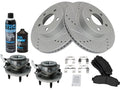 Front Brake Pad, Rotor & Wheel Hub Kit for Mazda B4000 (2003–2009) YK754VM