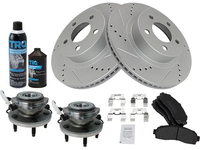 Front Brake Pad, Rotor & Wheel Hub Kit for Mazda B4000 (2003–2009) YK754VM