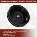 2 Groove Double Groove Power Steering Pump Pulley for Chevy Camaro (1970–1974)