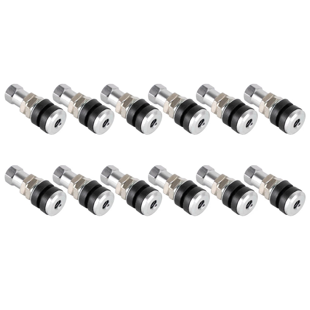 12Pcs Chrome Metal Bolt-In Tire Valve Stems TR161 for Valve Holes .453"