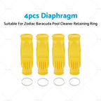 4X Diaphragm Cassette for Zodiac Barracuda Pool Cleaner (Retaining Ring)