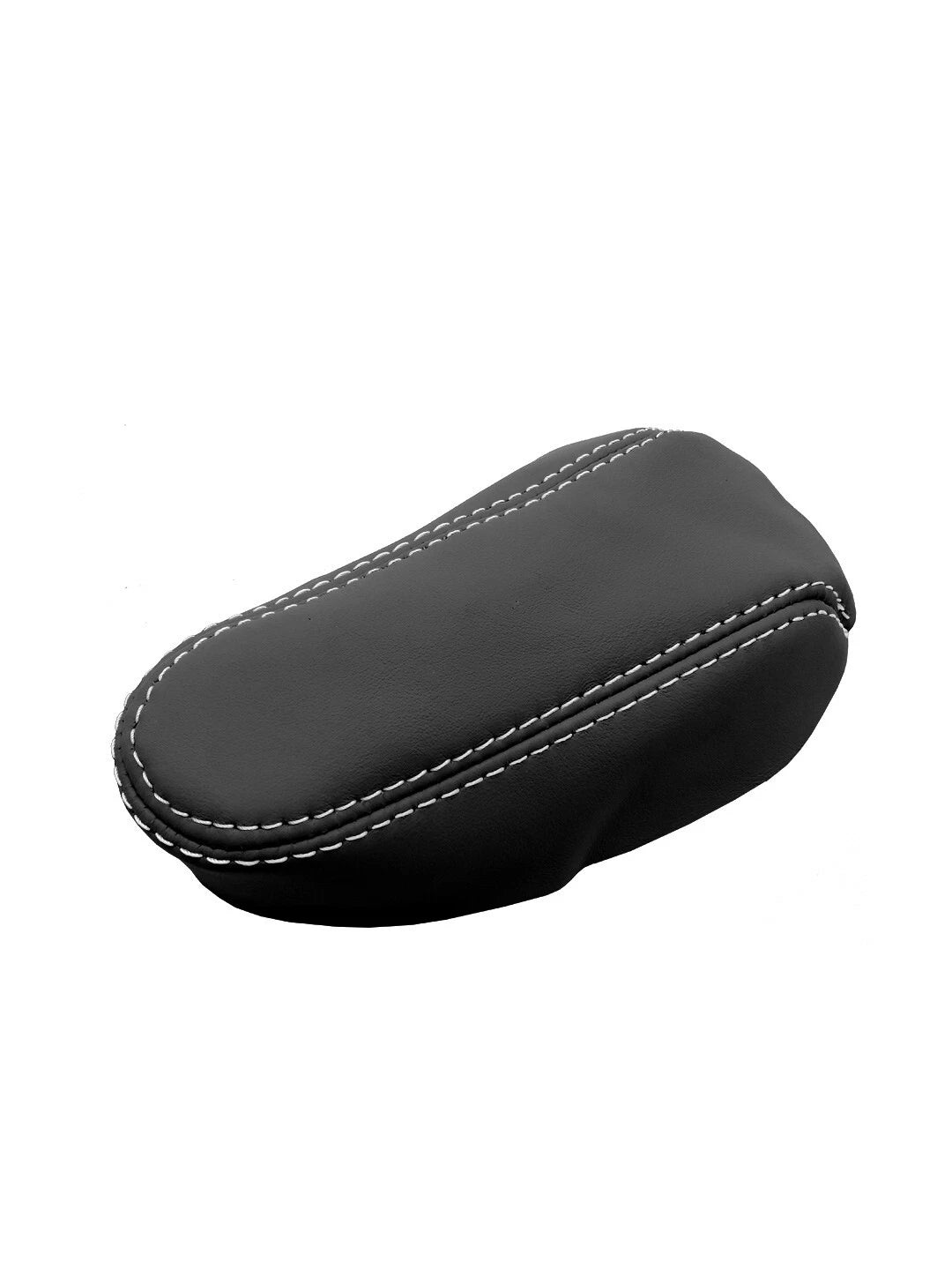 Console Armrest Cover for Audi TT (2008–2015) PVC Leather White Stitch