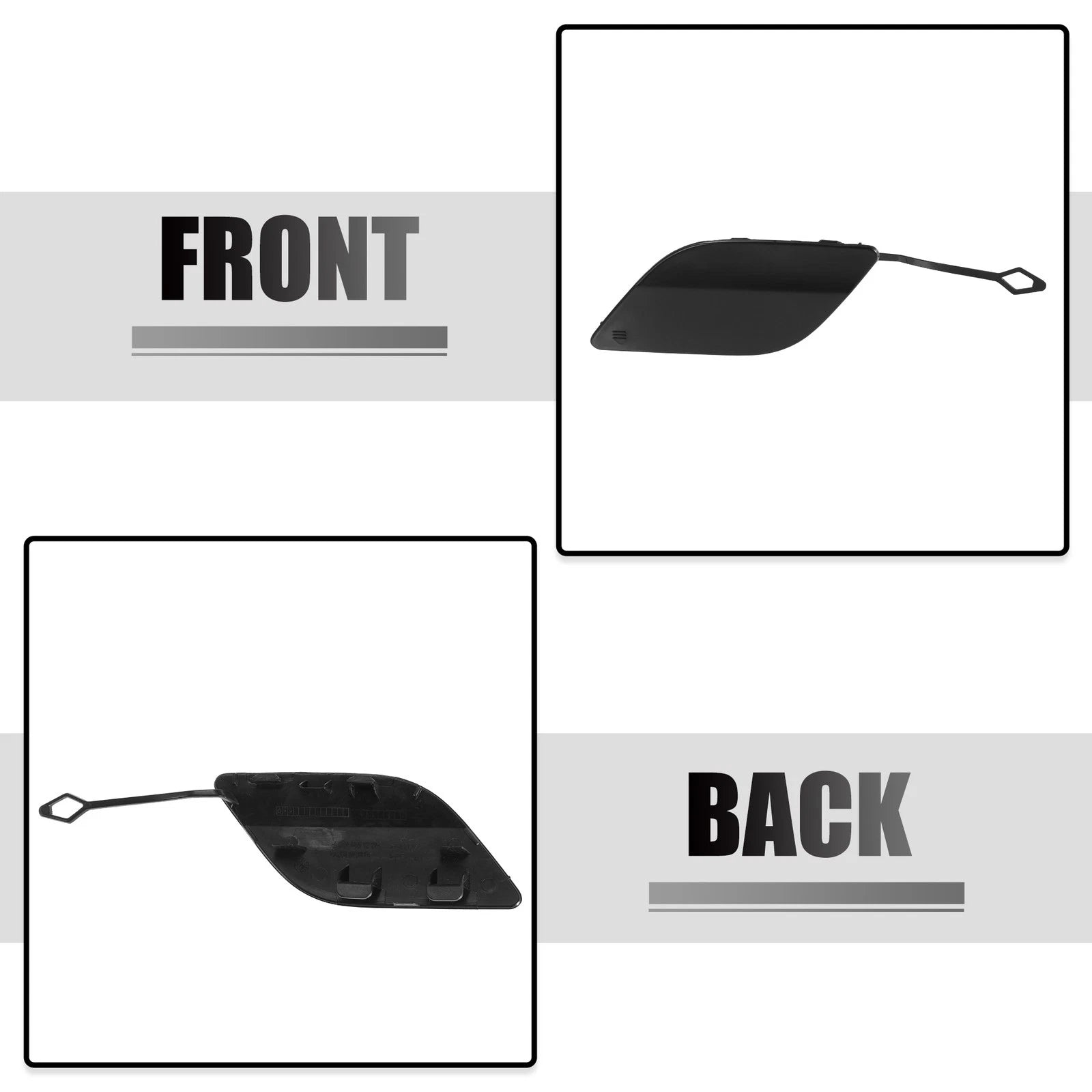 Tow Hook Eye Hole Cover for Mercedes-Benz GLK350 (2010–2015) Matte Black