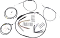 Complete Black Vinyl Handlebar Cable/Line Kit for Ape Hangers (16")