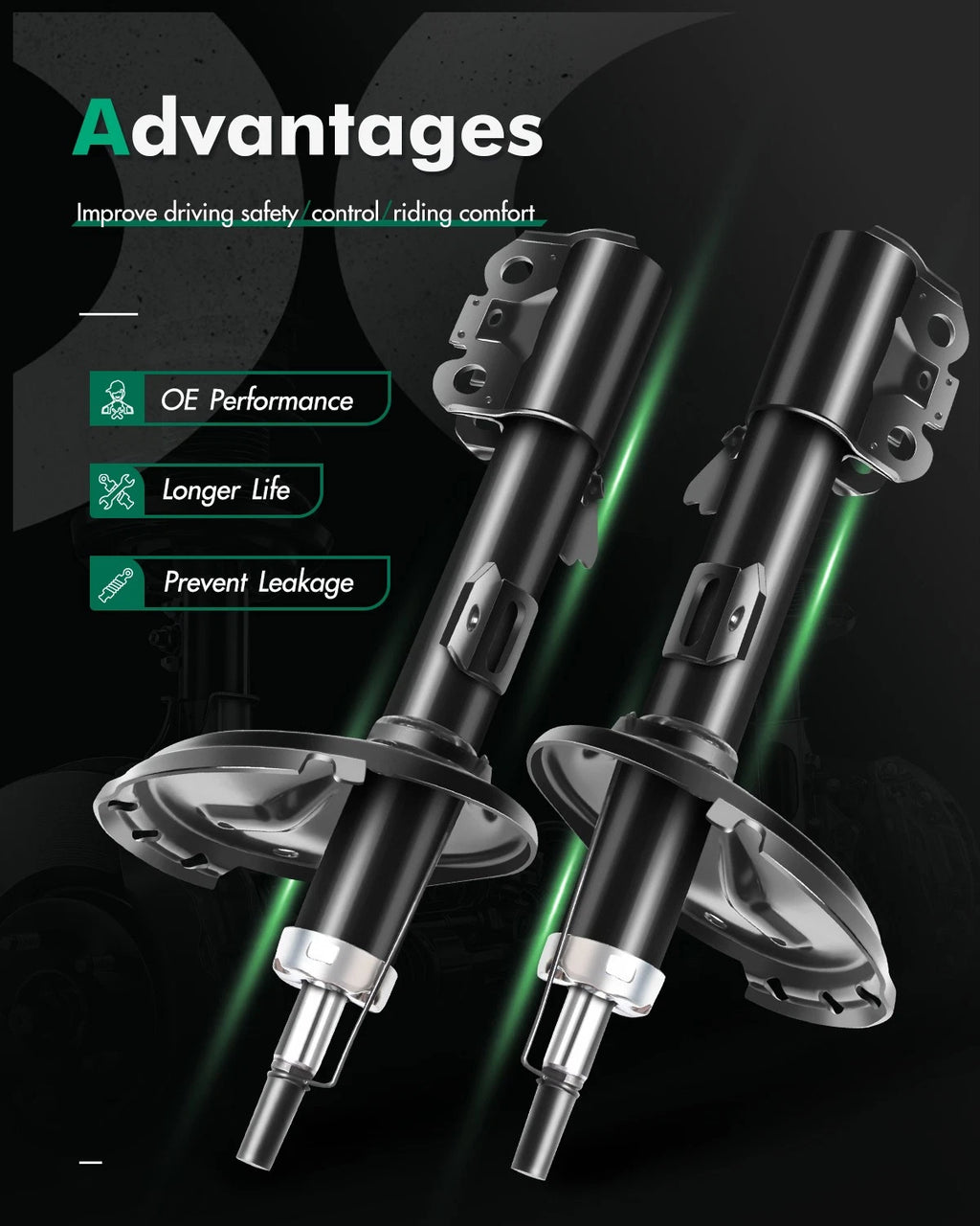 2X Front Shocks Struts Absorber for Lexus RX350 (2007–2009) 7149