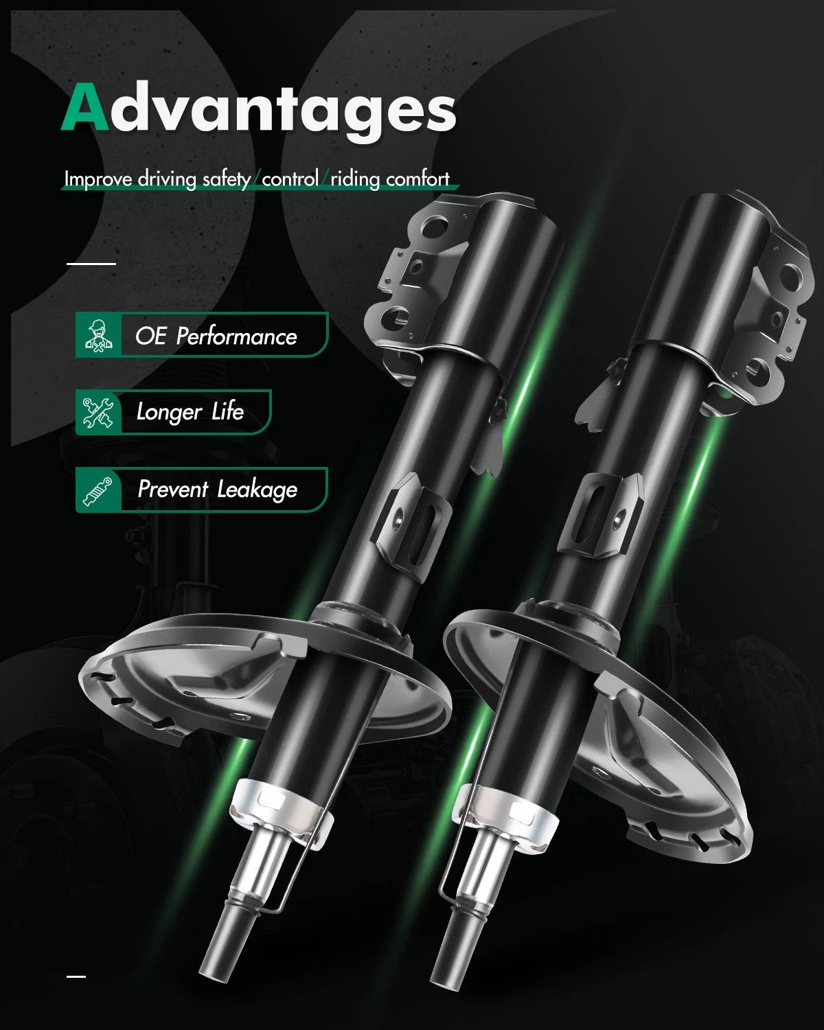 2X Front Shocks Struts Absorber for Lexus RX350 (2007–2009) 7149