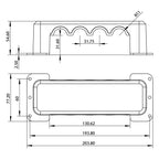 600A 4x10mm Bus Bar Electric Terminal Board for Marine RV