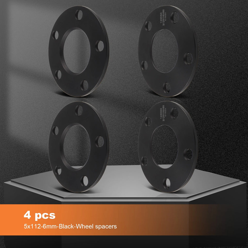 4X 6mm 5x112 Wheel Spacers for Mercedes-Benz E320 E350 C230 GL450 BMW 540i Audi