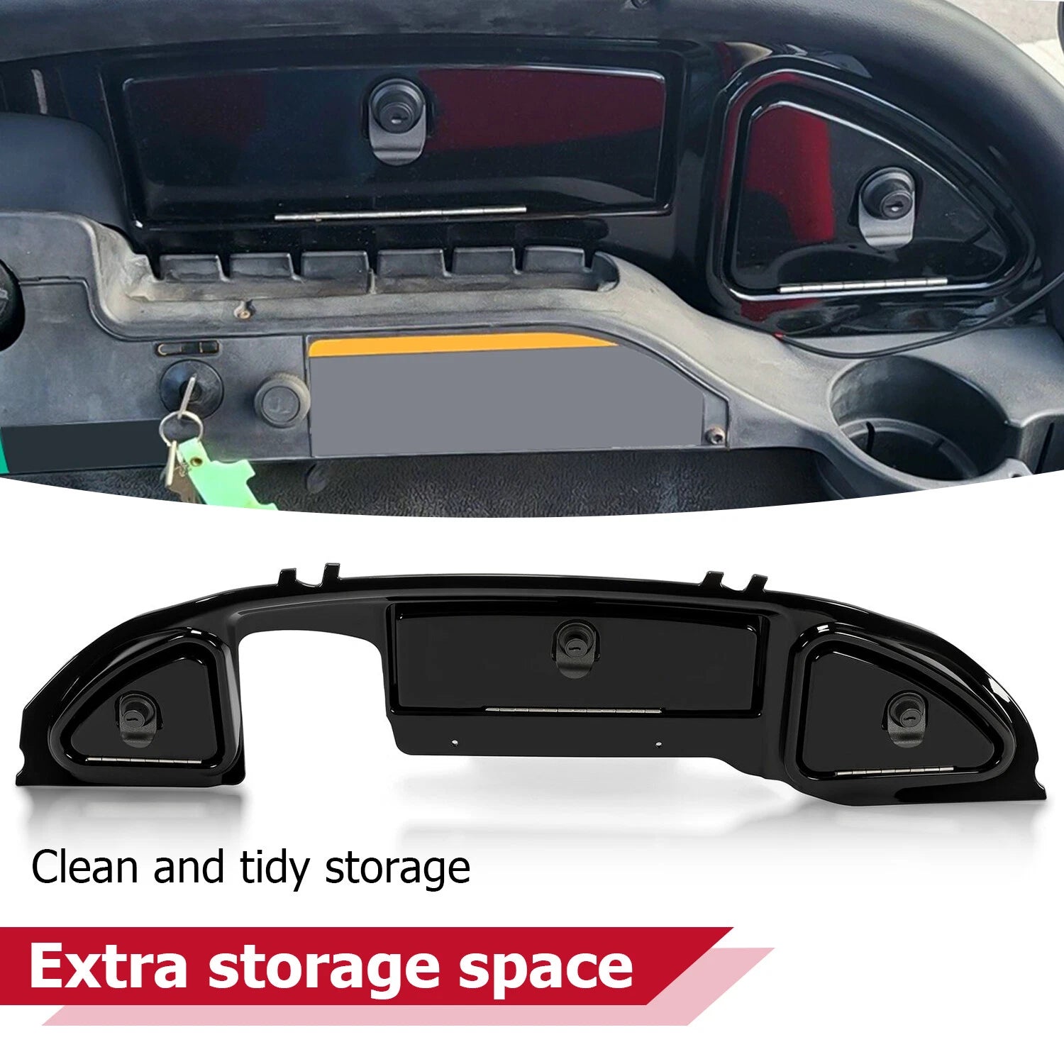 Dash Cover for Club Car Precedent Tempo (2008.5+) - With Locks