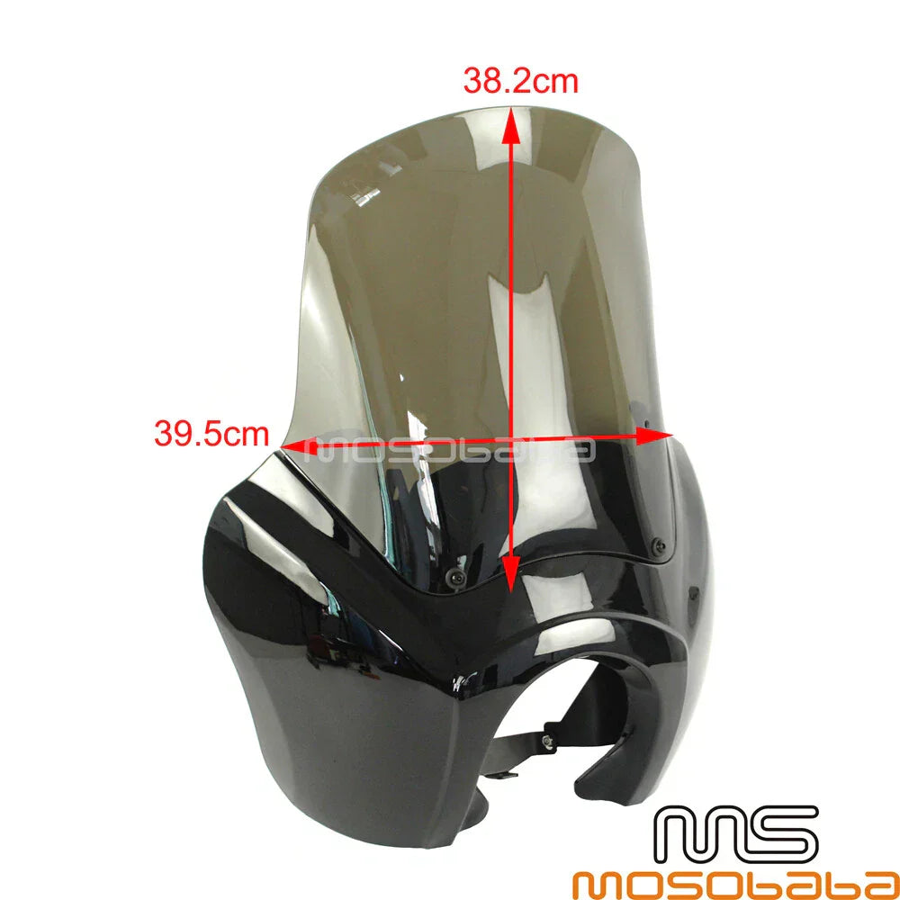15" Windscreen Front Headlight Fairing for Harley Dyna FXDLI FXRP (2006-2017)