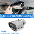 2.36" Exhaust Muffler Tip Pipe for Suzuki Hustler MR52S MR92S Silver Tone
