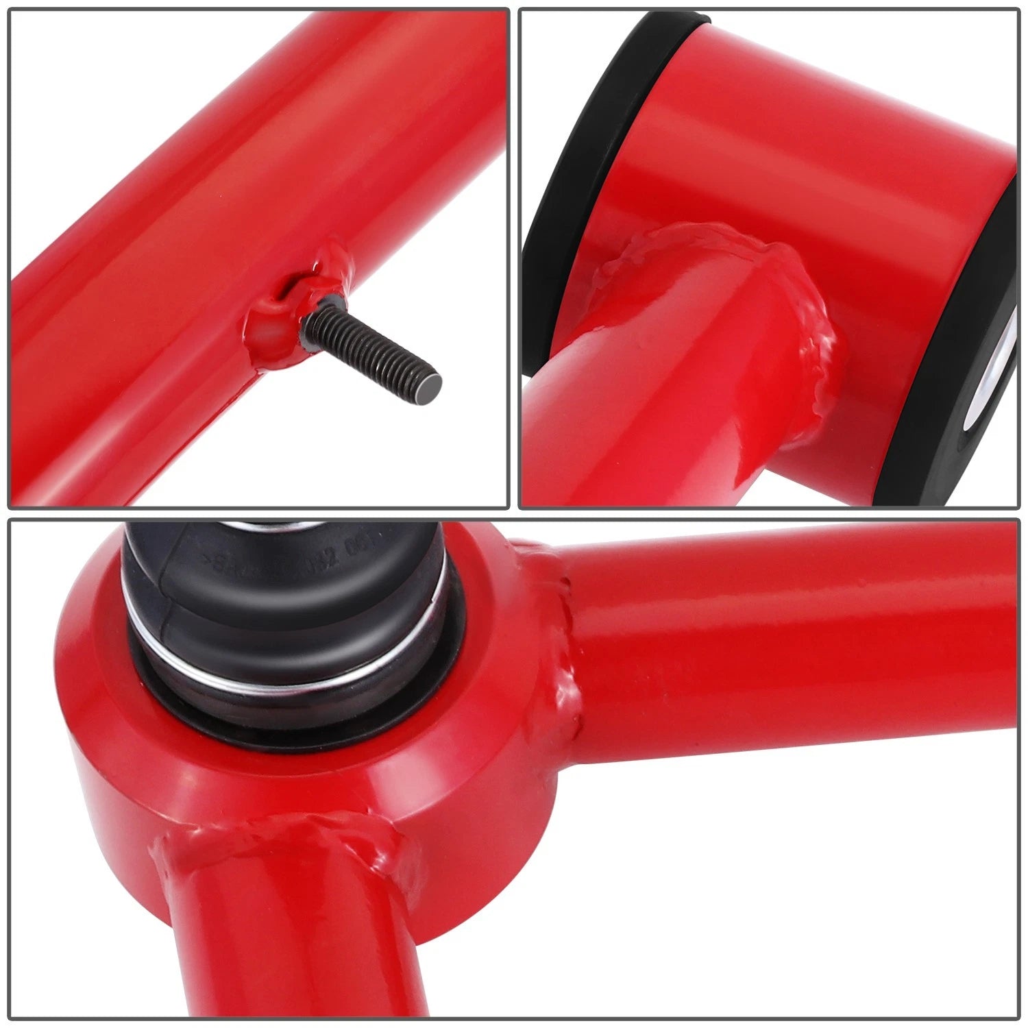 Pair of Red Front Upper Tubular Control Arms for Chevrolet Silverado 1500 (2019–2024)