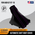 Automatic Shift Boot for Audi Q7 (2007–2015) Carbon Fiber Purple Stitch