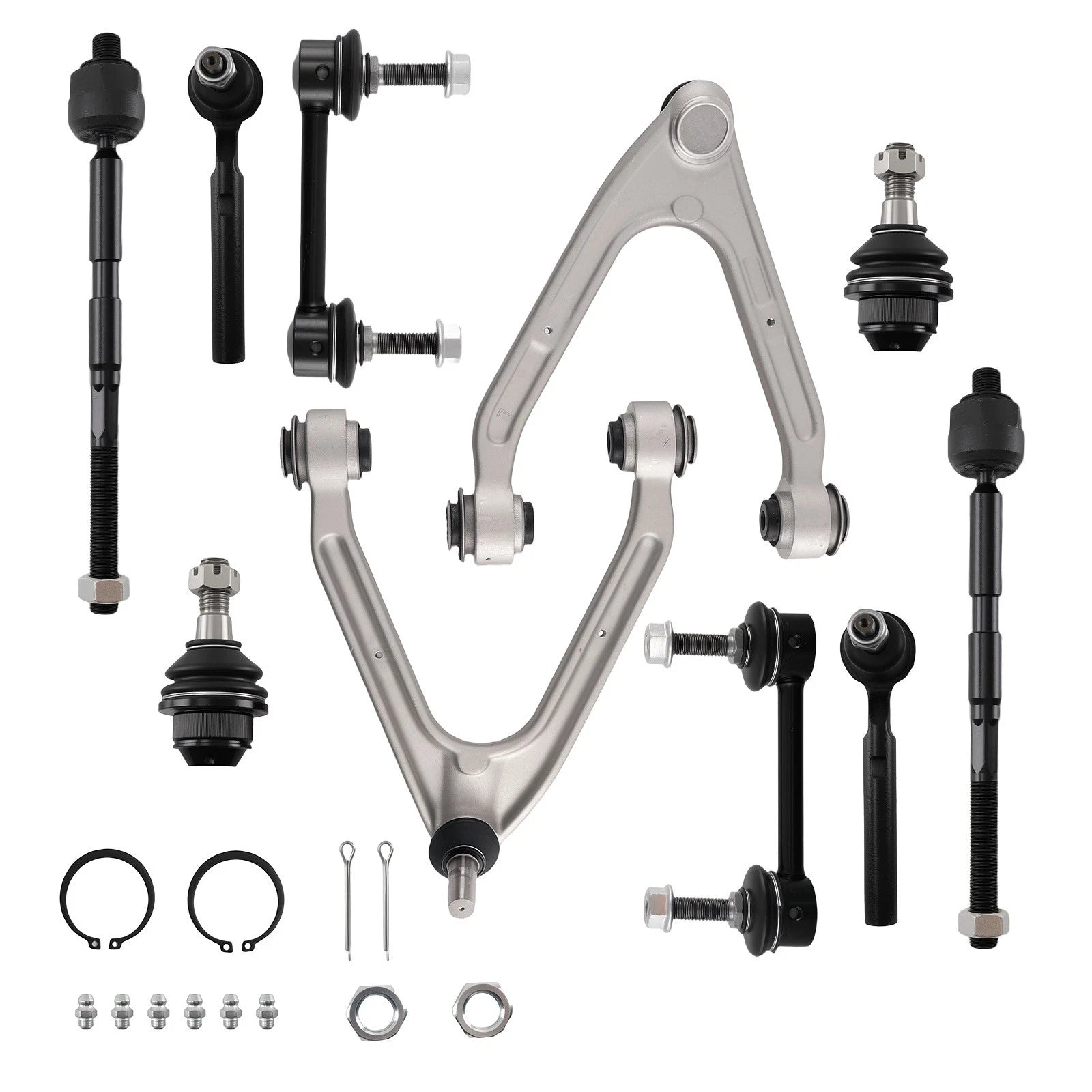 10x Front Upper Control Arm Ball Joint Tie Rod Sway Bar Link for Hummer H3 (2006–2010)