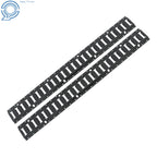 Set of 6 E Track Tie Down Rails for Trailers Vans (Powder-Coat Black)