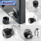 2X Female Flare Fitting Cap Block Off Nut for Fuel Systems (Aluminum)