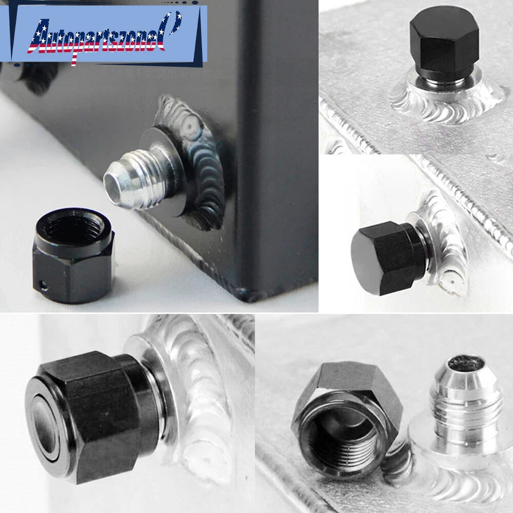2X Female Flare Fitting Cap Block Off Nut for Fuel Systems (Aluminum)