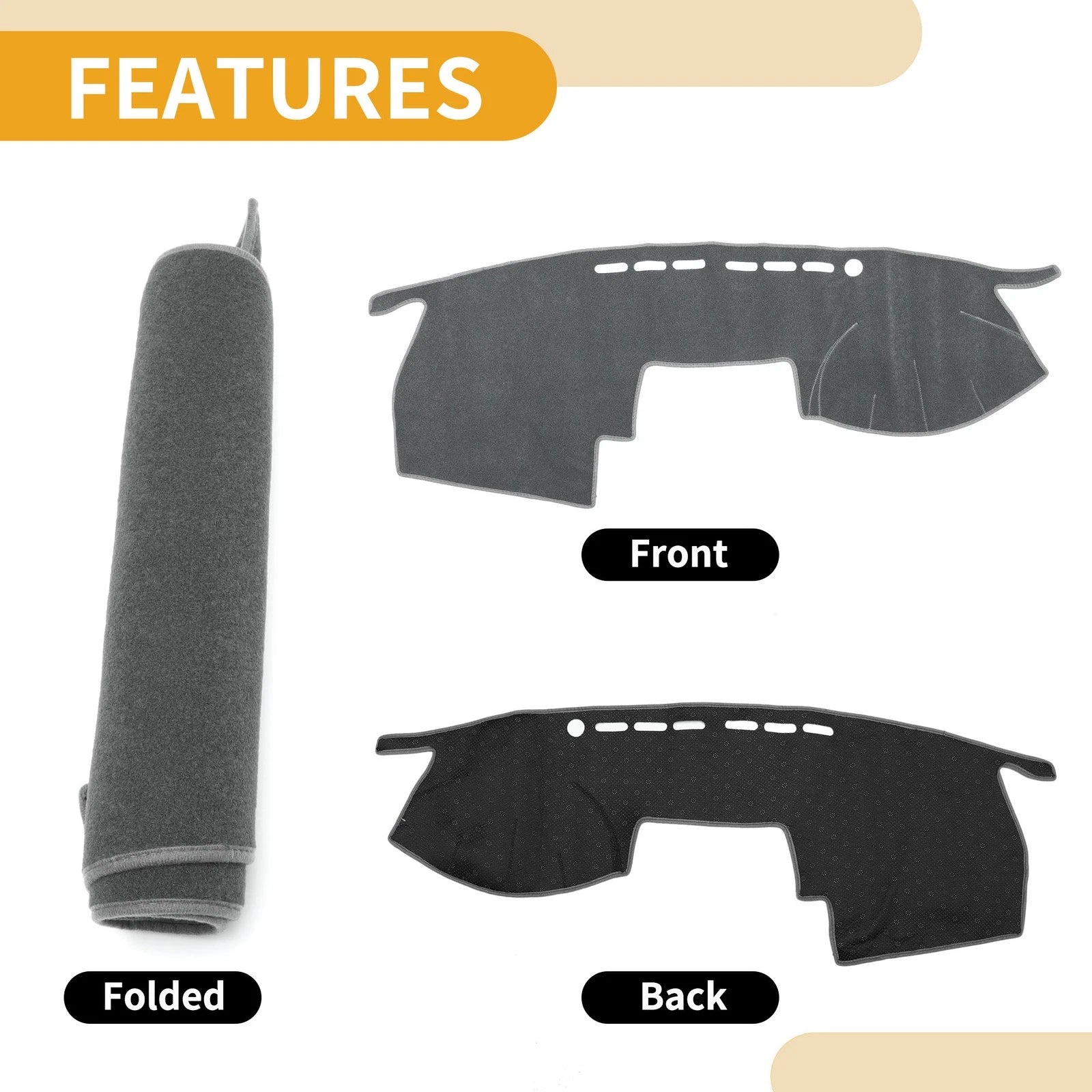 Dashboard Cover Mat for Toyota Mark X (2004–2009) Gray 1 Pc