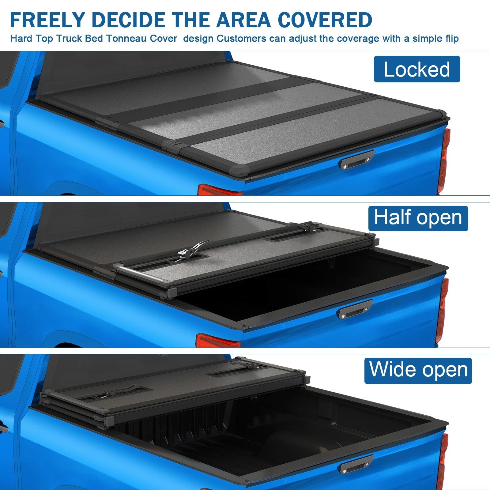 Hard Tri-Fold Tonneau Cover for Chevy Silverado GMC Sierra (2020-2022)