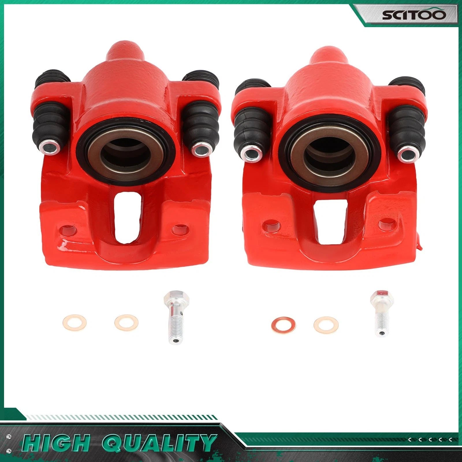 Set of 2 Rear Brake Calipers with Bracket for Ford F-150 (2004–2011)