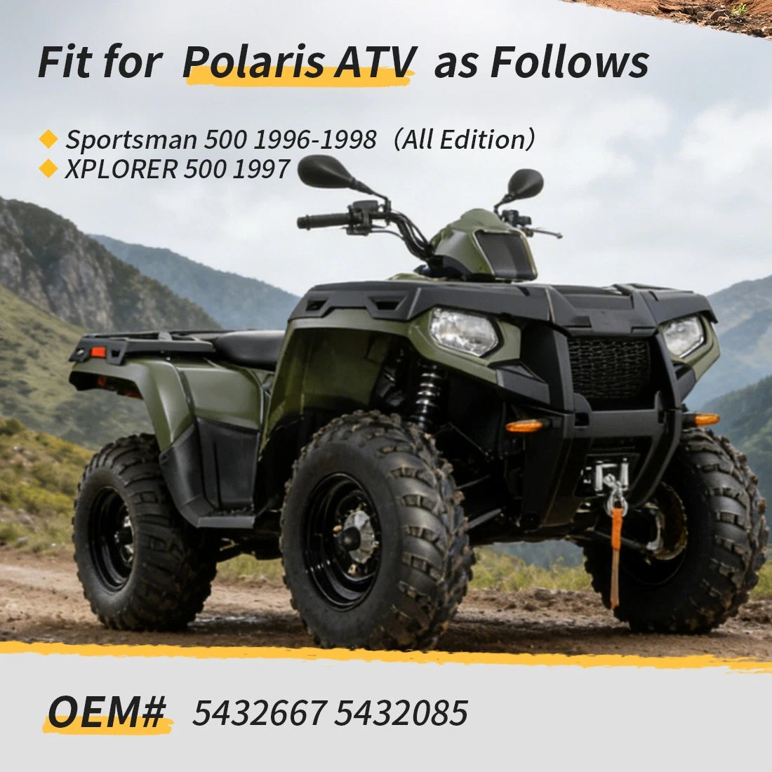 Airbox Air Intake Filter Box for Polaris Sportsman 500 (1996–1998) 5432667 5432085