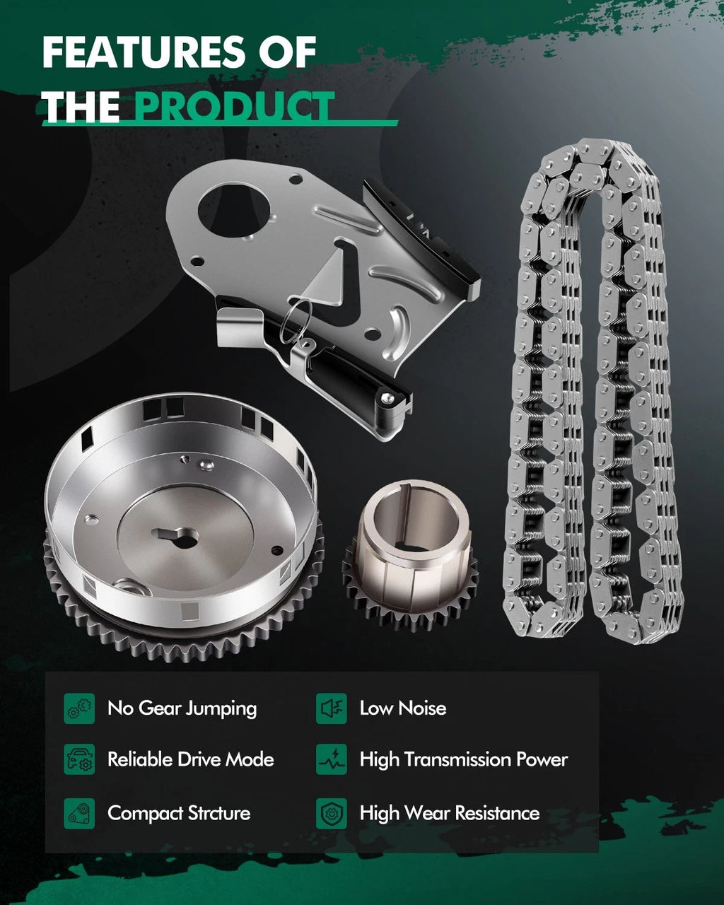 Timing Chain Kit for Dodge Magnum, Ram 1500, Jeep Commander, Grand Cherokee (VIN D)