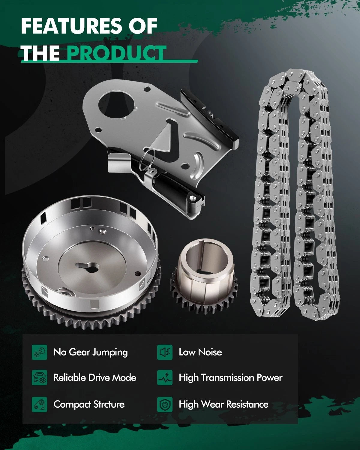 Timing Chain Kit for Dodge Magnum, Ram 1500, Jeep Commander, Grand Cherokee (VIN D)