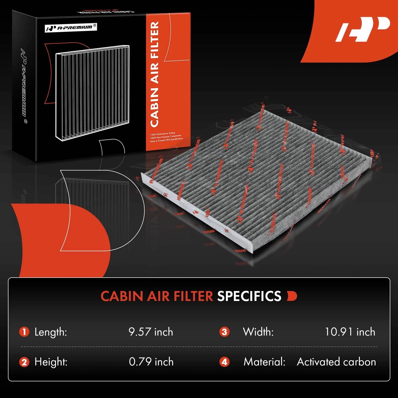 2X Activated Carbon Cabin Air Filter for Nissan Altima Maxima (2002–2023)